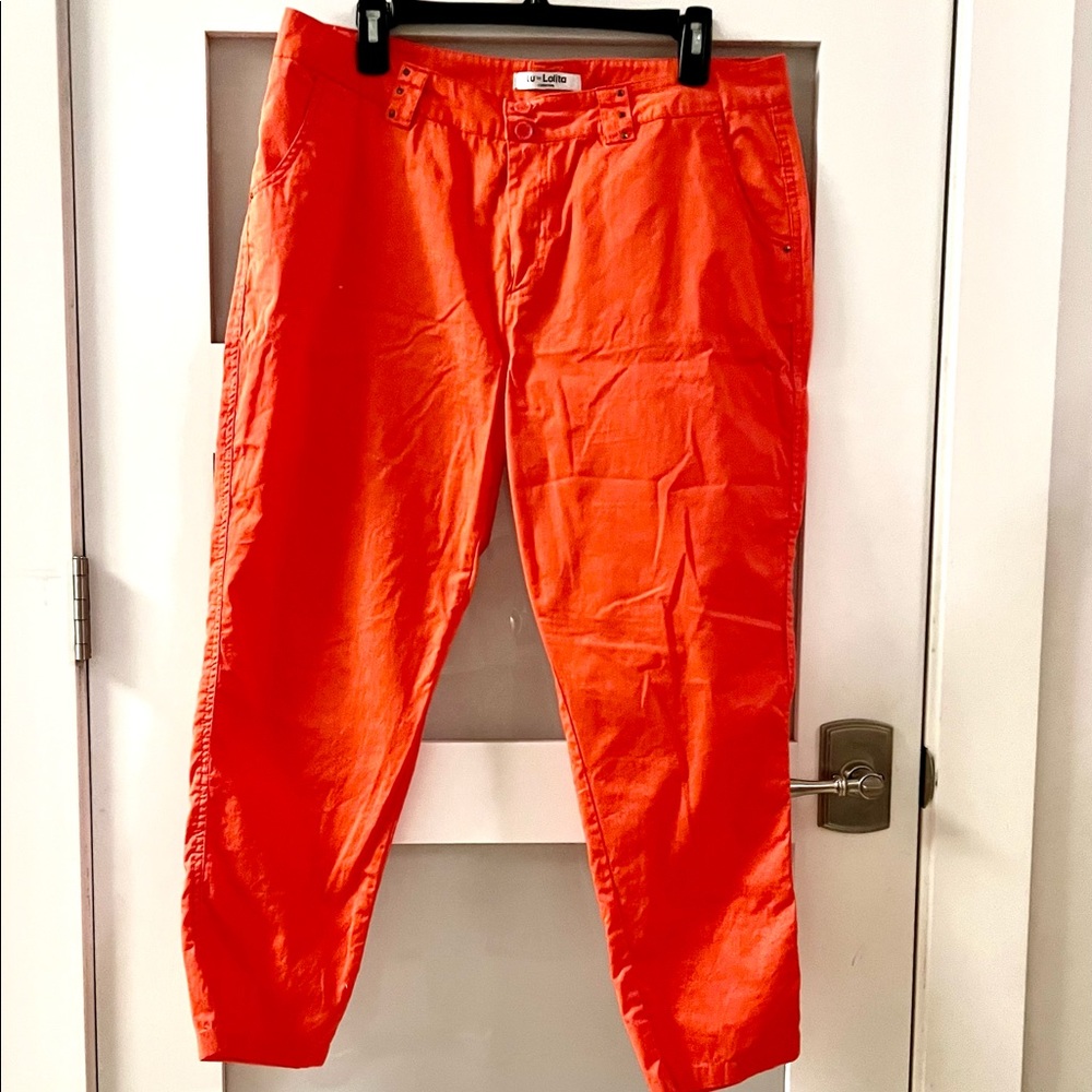 Lolita orange capri cotton pant size 12